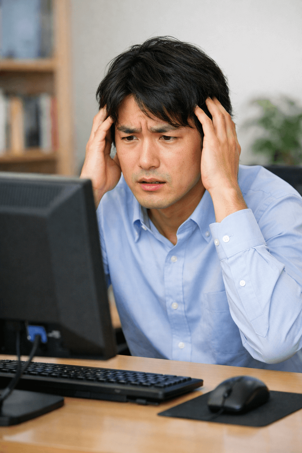 困っている男性