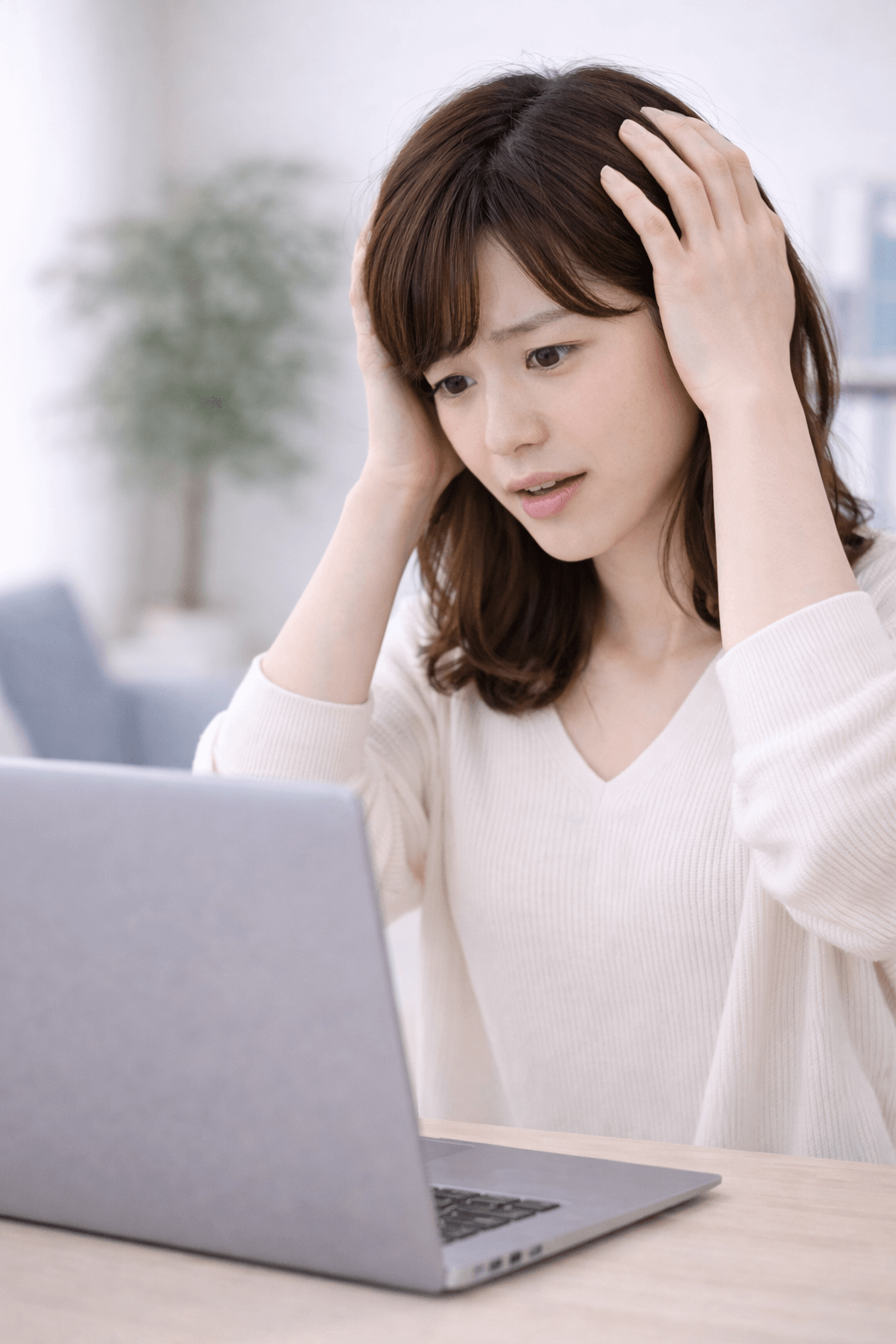 困っている女性